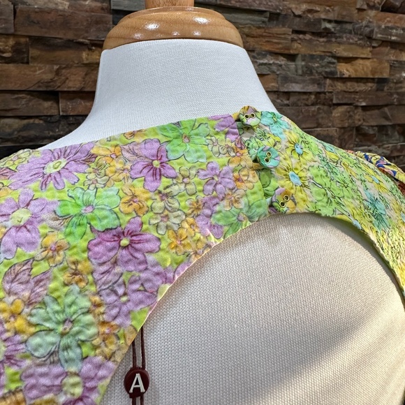 ALÉMAIS Women's Daisy Spliced Mini Dress in Multi Color - Picture 10 of 12